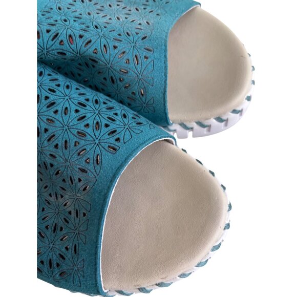 Ilse Jacobsen Womens Tulip Flats Size 41 US 10.5  Blue Slip-On Comfort Shoes - Picture 9 of 12